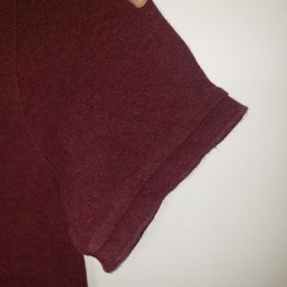 Burberry Brit Burgundy Honeycomb Knit Polo tshirt - Picture 6 of 11